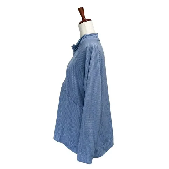 Eddie Bauer Pullover 2XL Tall Women's Blue 1/4 Zip Hiking Outdoors Athletic - Picture 9 of 13
